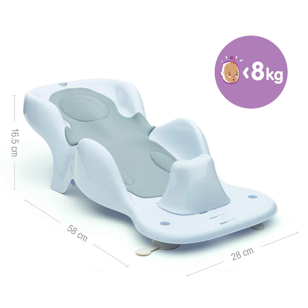Tigex Collexion Babyliege für Badewanne, Perlgrau