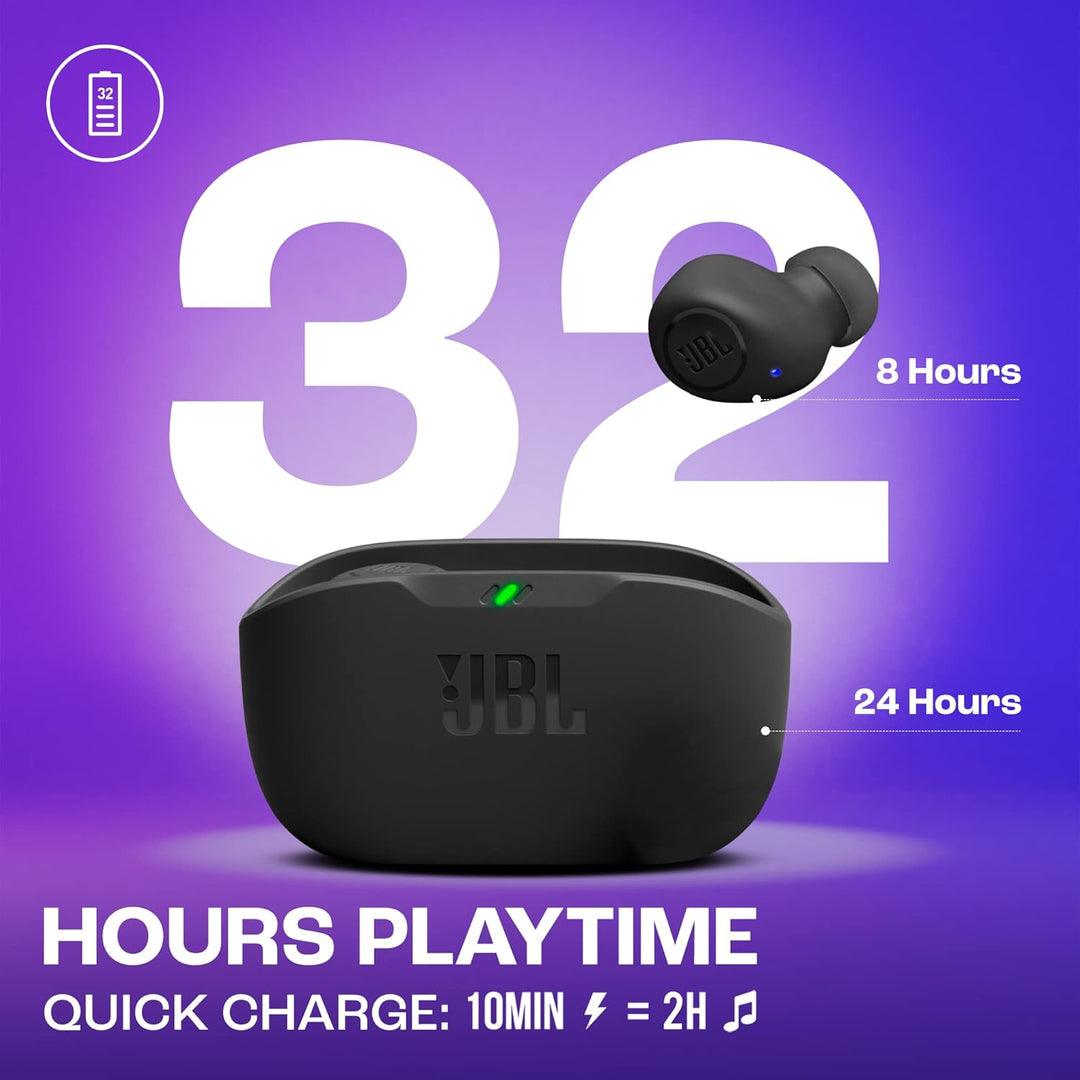 JBL Wave Buds – Kabellose In-Ear Ohrhörer mit IP54 und IPX2 Wasserdichtigkeit – Kraftvoller Bass und