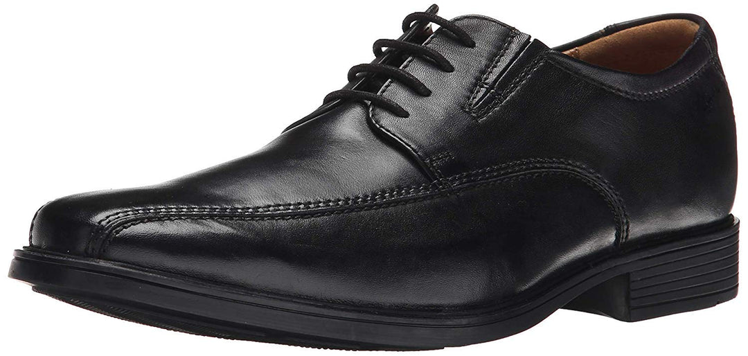 Clarks Herren Stafford Park5_Derby, Black Leather Schwarz
