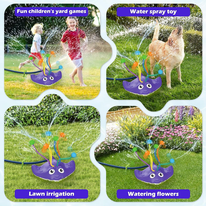 2-in-1-Wassersprinkler-Spielzeug für Erwachsene, Bewässerungsspielzeug für den Garten im Freien mit