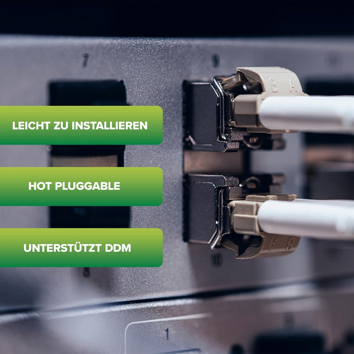 Inline SFP Modul LWL LX 1310nm Singlemode mit LC Buchsen für Glasfaser, 40km Reichweite, 2,5Gb/s, Ne