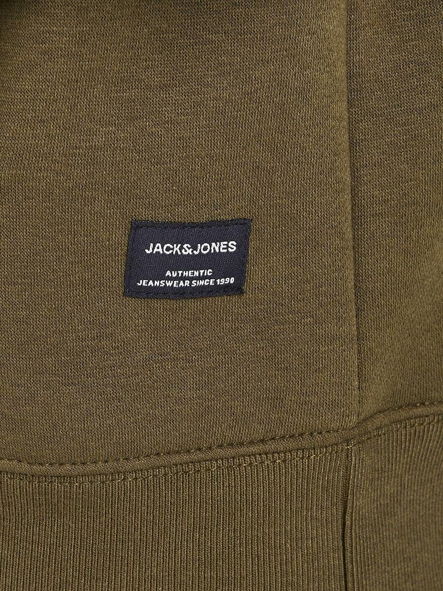 JACK & JONES Male Kapuzenpullover Logo Kapuzenpullover S Khaki, S Khaki