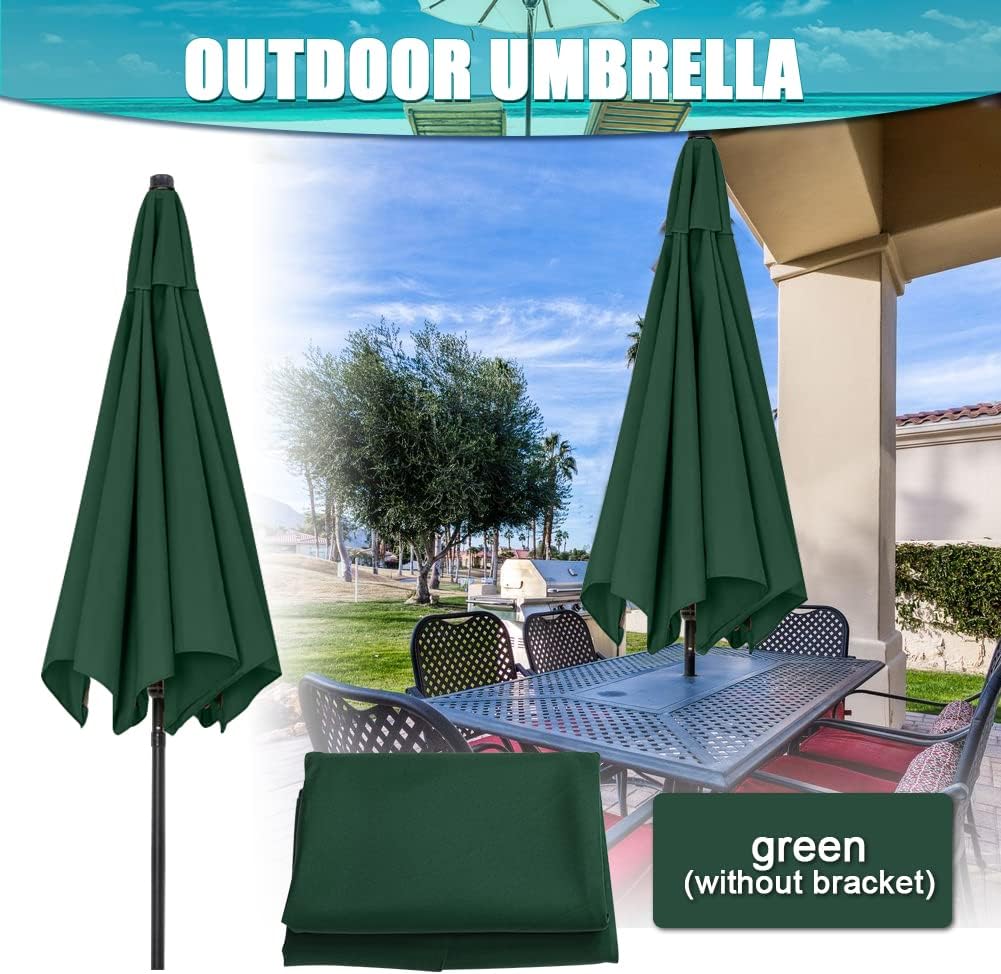 LMYDIDO 300cm Sonnenschirm Ersatzbezug 6 Streben Ersatz-Sonnenschirm Überdachung Ersatzabdeckung mit