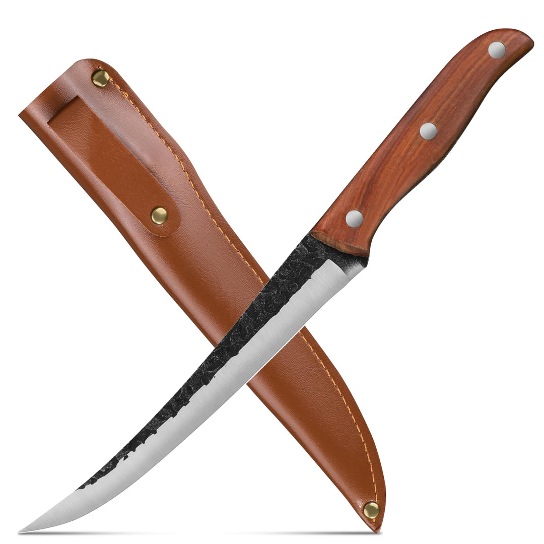 Ausbeinmesser Profi Filetiermesser Fisch Scharf: Metzgermesser Schmieden Outdoor Messer Fleischermes