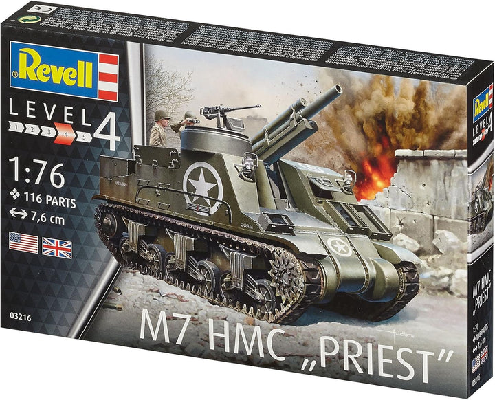 Revell 03216 M7 HMC Priest im Massstab 1:76, Modellbausatz