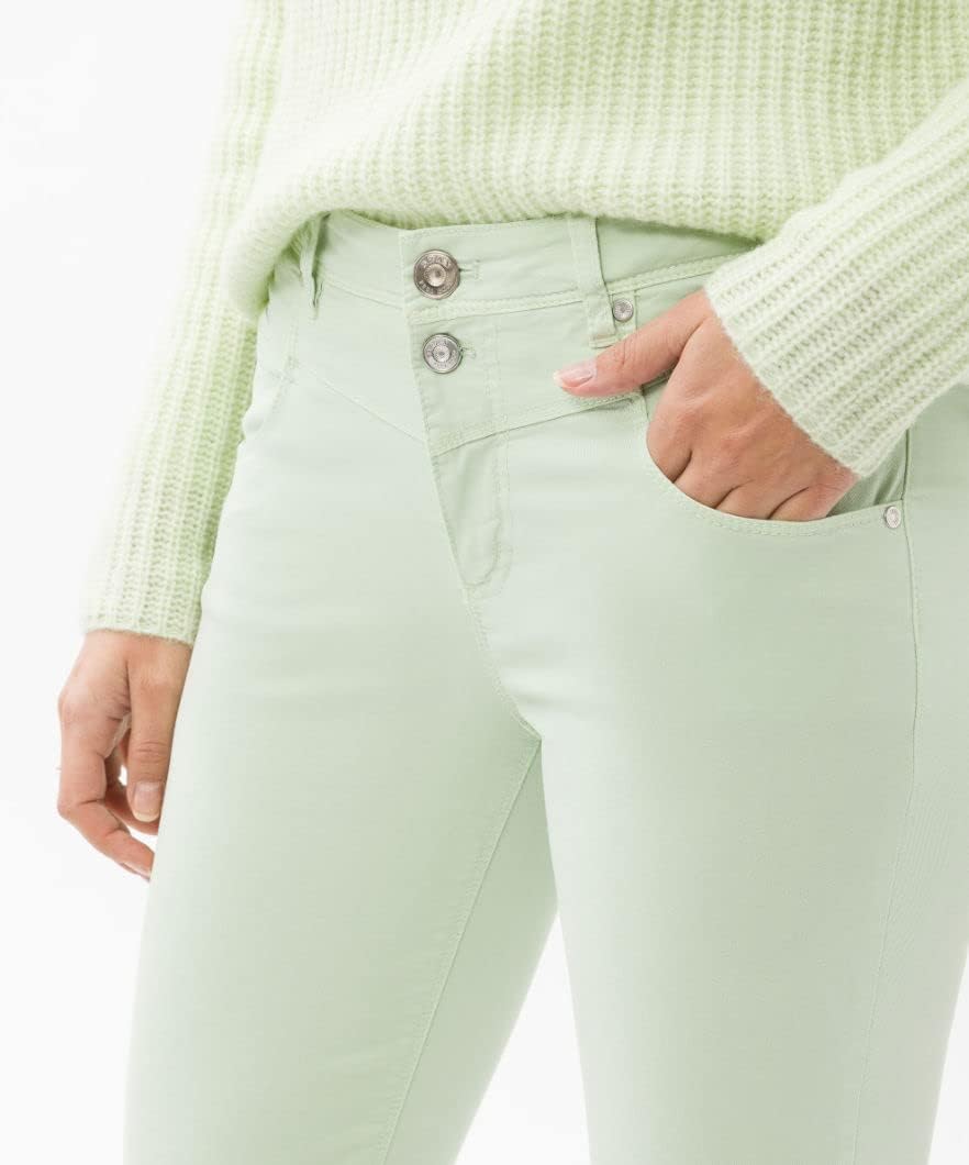 BRAX Damen Style Shakira Cozy Cotton Bequeme Damenhose in Lyocell-Baumwoll-Qualität Hose, Iced Mint