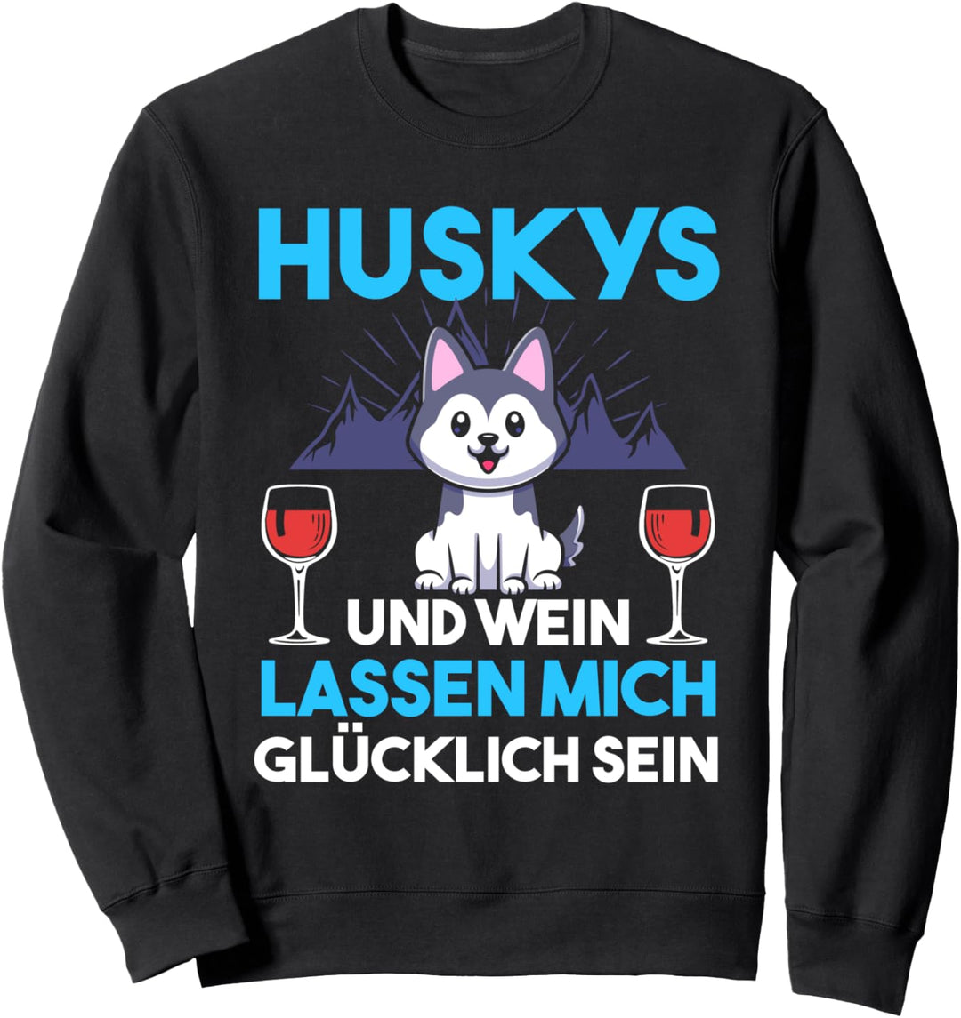 Husky und Wein Sweatshirt