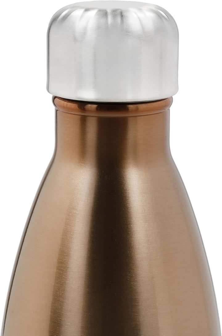 S'well Wiederverwendbare Wasserflasche aus Edelstahl, 750 ml, Pyrit, dreifach isolierte und auslaufs