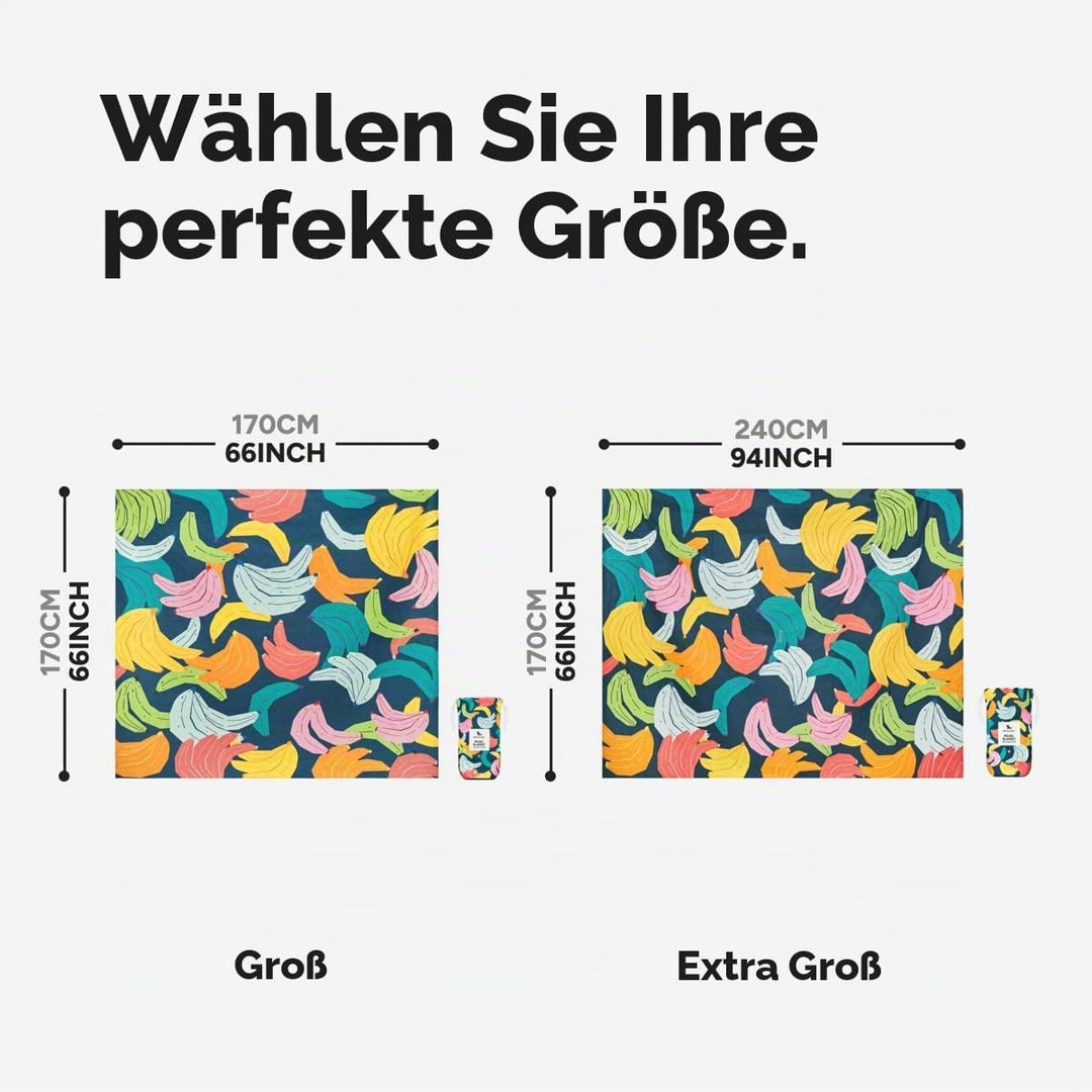 Dock &amp; Bay Picknickdecke - Schnell trocknend und wasserfest - 100% recycelte Materialien - Large (66