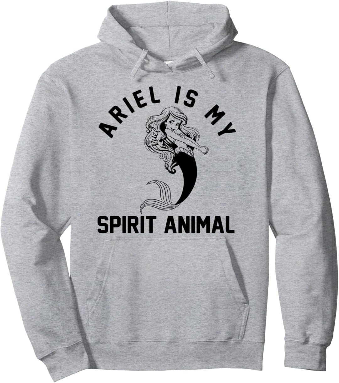 Disney The Little Mermaid Ariel Is My Spirit Animal Slogan Pullover Hoodie