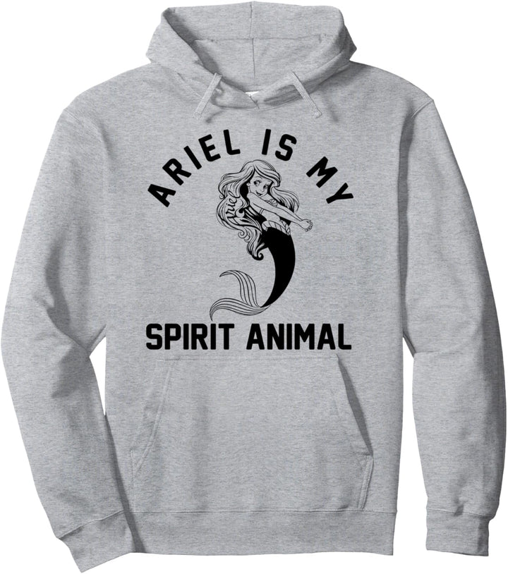 Disney The Little Mermaid Ariel Is My Spirit Animal Slogan Pullover Hoodie