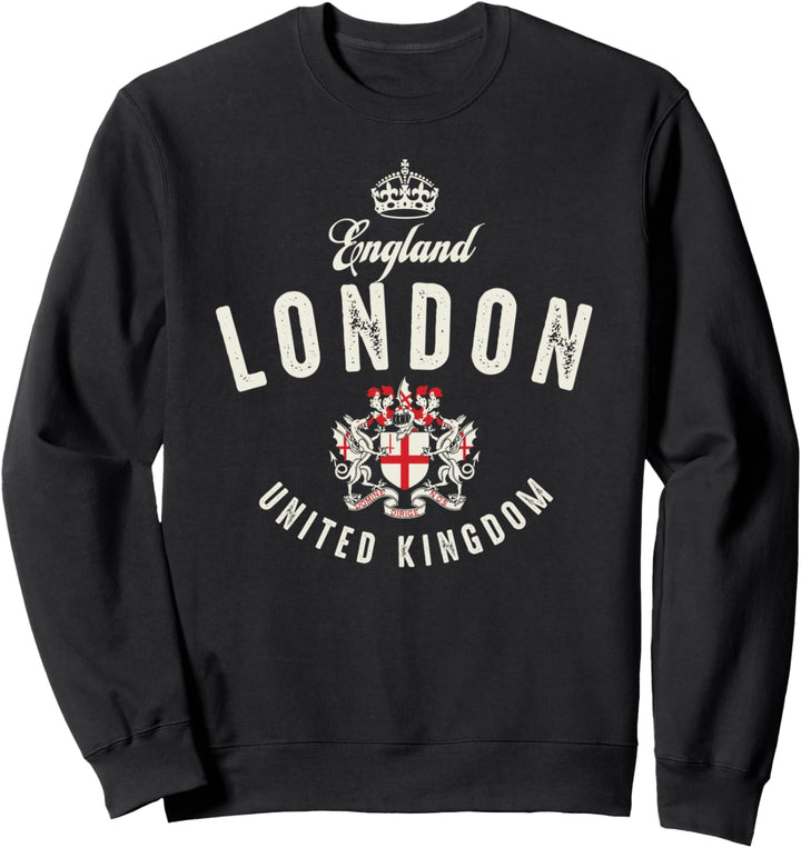 London England Vereinigtes Königreich Vintage Crest Sweatshirt