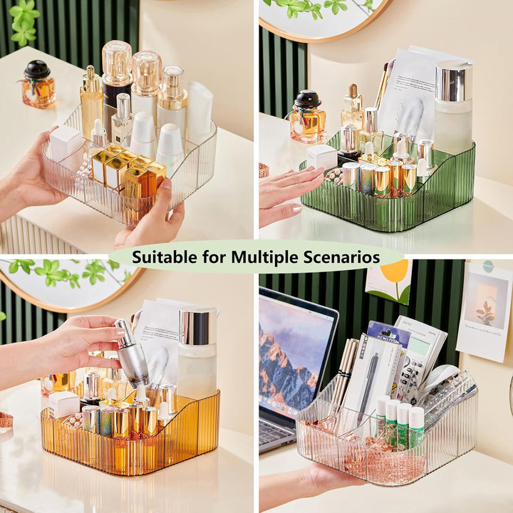 DASITON Make up Organizer,Kosmetik Organizer mit 8 Fächern,Acryl Kosmetik Aufbewahrung mit Grosser K