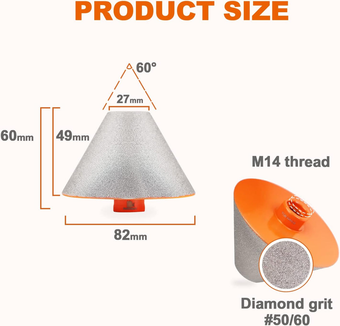 Diamant-Fasenbohrer 82mm - BRSCHNITT Diamant Fasenbits Fingerfräser zum Vergrössern Löcher in Fliese