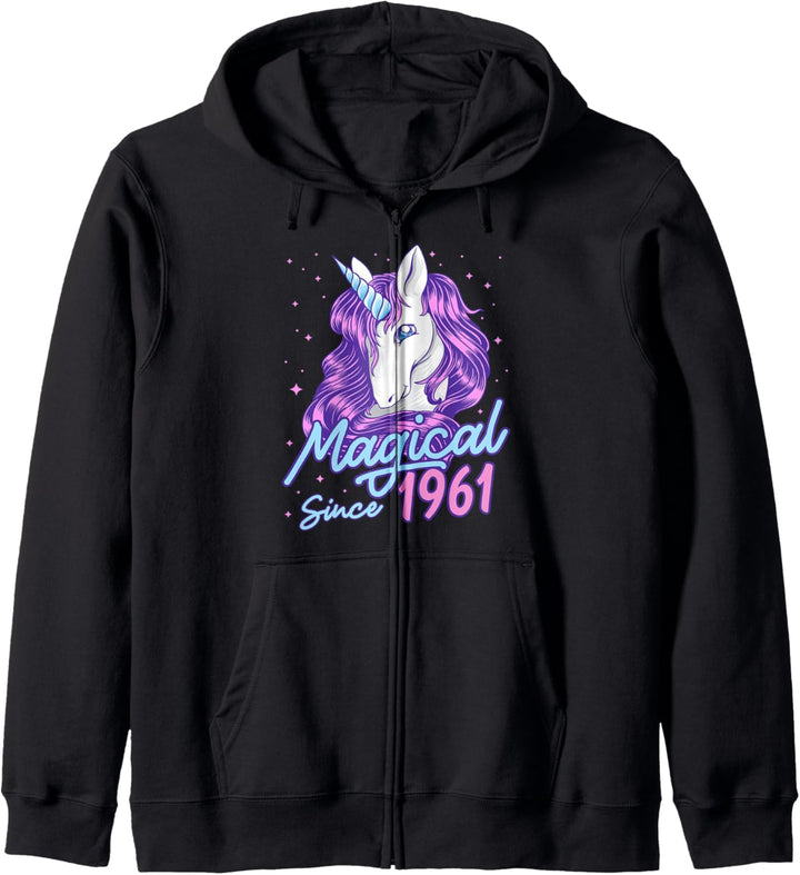 Magisch seit 1961 60 Jahre alte Frauen Geburtstagsgeschenk Kapuzenjacke