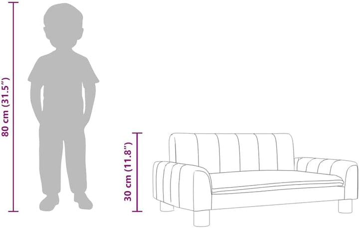 vidaXL Kindersofa Cappuccino 70x45x30 cm Kunstleder 70 x 45 x 30 cm Cappuccino, 70 x 45 x 30 cm Capp