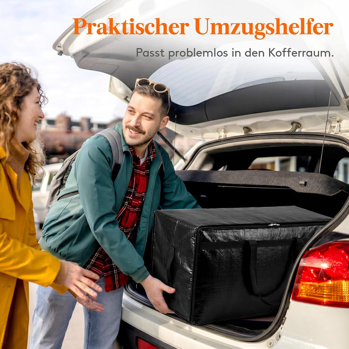Lifewit 4 Stück 90L Umzugstaschen mit Griff, Aufbewahrungstasche für Bettdecken, Grosse Tasche mit R