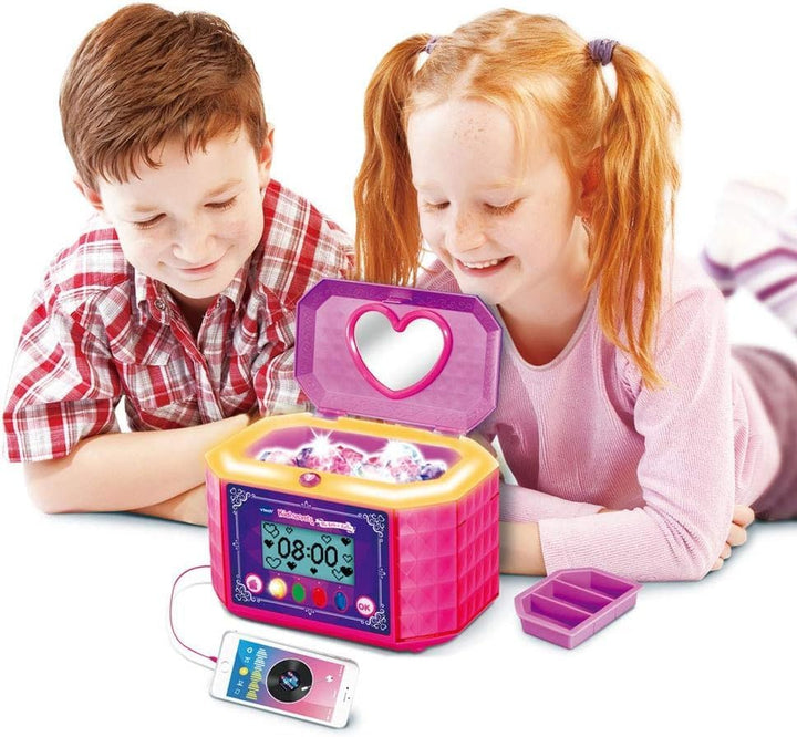 VTech - KidiSecrets, Meine Schmuckschatulle in Rosa, 8 in 1 mit Code, Lautsprecher, 9 Spiele, elektr