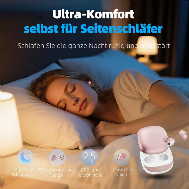 Bluetooth Kopfhörer Kabellos, Schlaf kopfhörer Seitenschläfer 2026, Schlafkopfhörer Bluetooth 5.4 mi