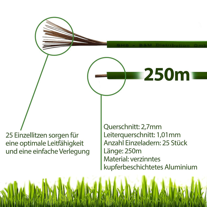 250m Begrenzungskabel für Mähroboter Rasenmäher Rasenroboter Zubehör SET Begrenzungsdraht für Suchka