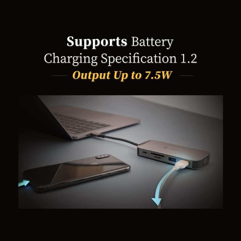 ADAM elements CASA Hub X VGA 10-in-1 | Apple MacBook & USB-C Notebooks | grau | AAPADHUBXGY