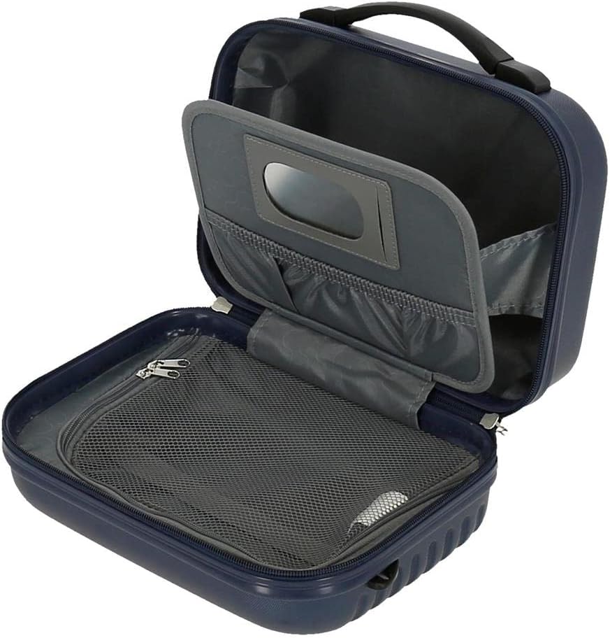 Roll Road India Anpassungsfähiger Schönheitsfall Blau 29x21x15 cms ABS Marine, Marine