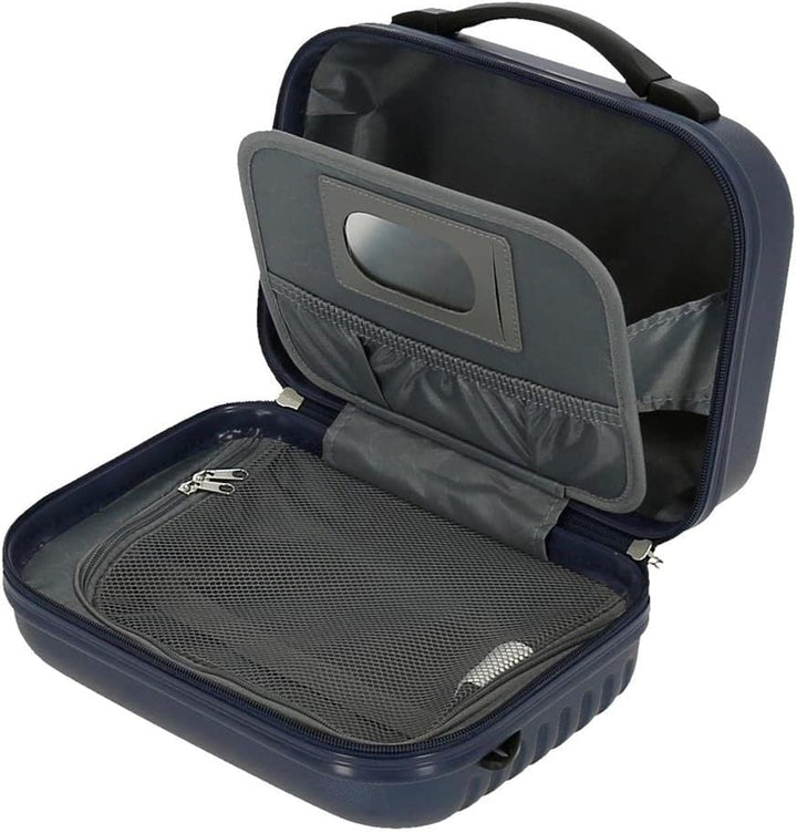 Roll Road India Anpassungsfähiger Schönheitsfall Blau 29x21x15 cms ABS Marine, Marine