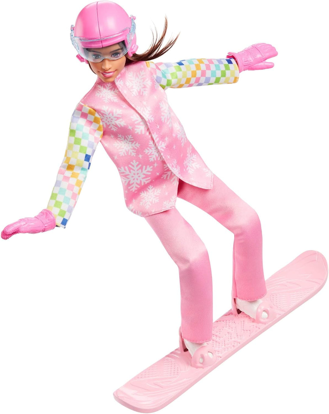 Barbie Karriere Snowboarderin-Puppe mit rosa Schneejacke, Hose und Stiefeln mit über 10 Zubehörteile
