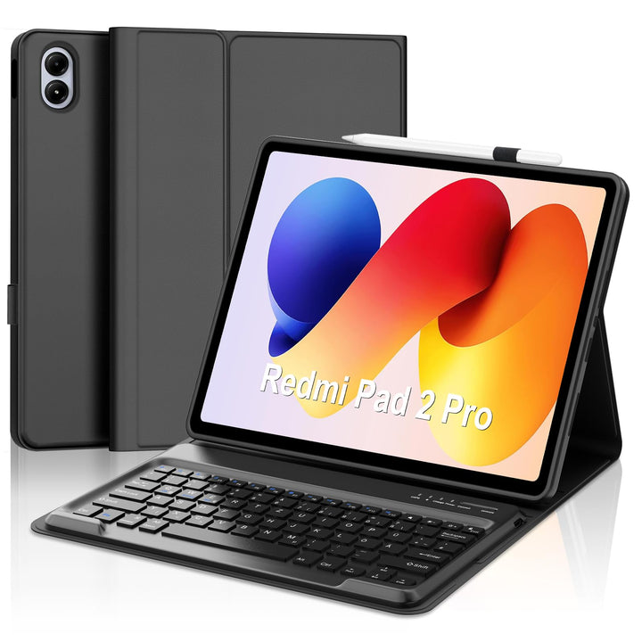 IVEOPPE Tastatur für Xiaomi Redmi Pad 2 Pro 12.1 Zoll 2025, Deutsches QWERTZ Keyboard, Hülle mit Blu
