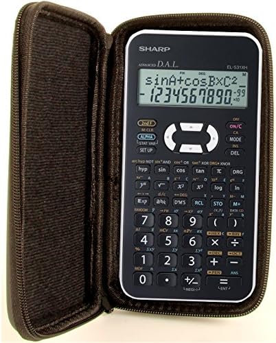 Sharp EL-531XH weiss inkl. WYNGS Schutztasche Schwarz - Wissenschaftlicher Taschenrechner - Basic Se