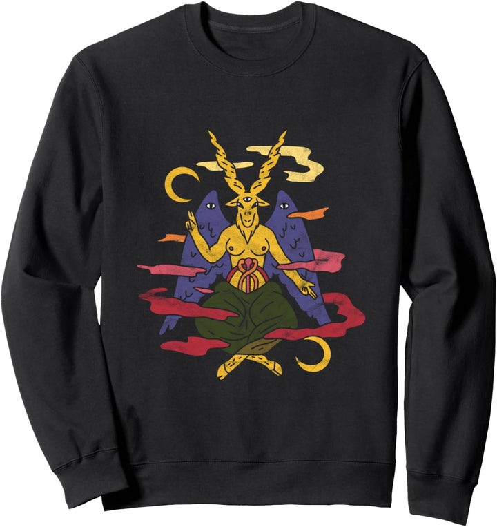 Baphomet Psychedelic Satan Antichrist Goth Punk Sweatshirt