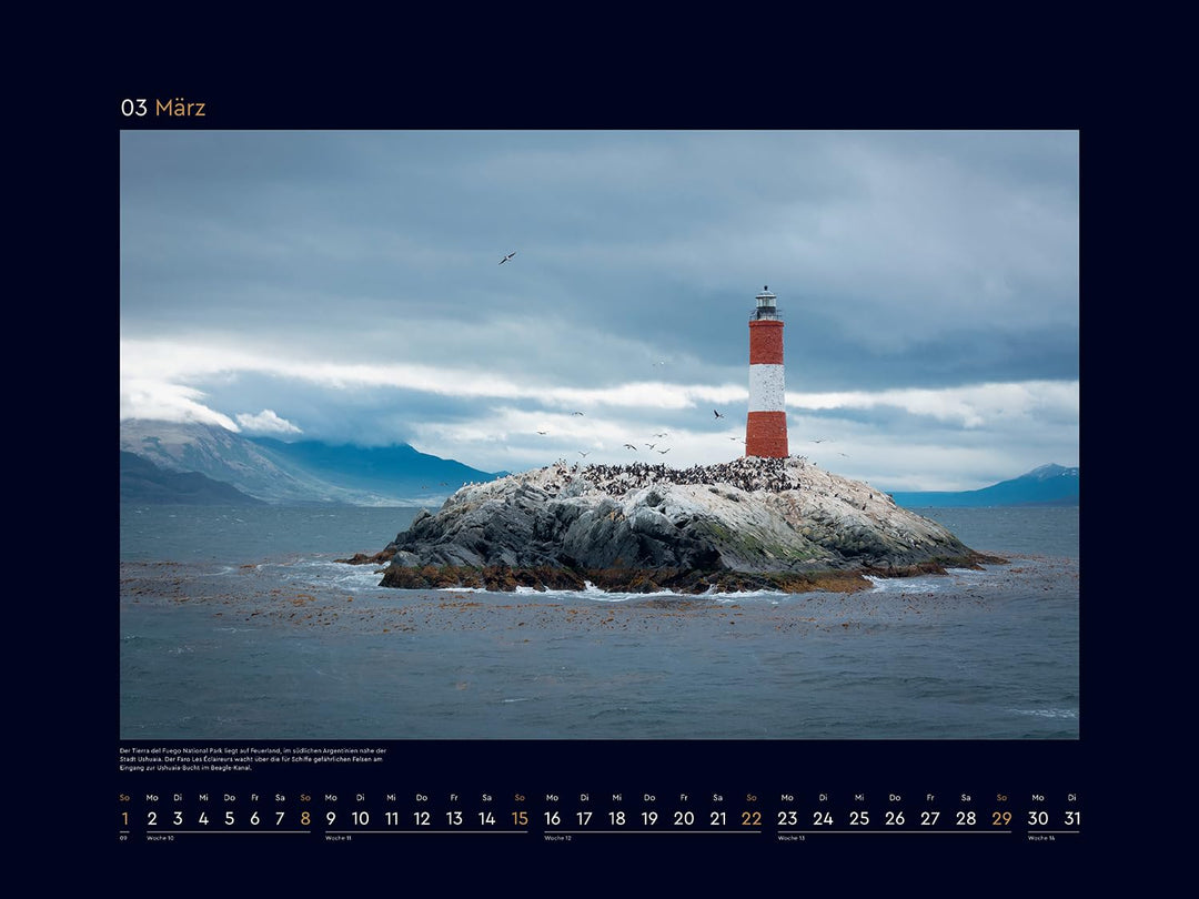 Leuchttürme - KUNTH Wandkalender 2026: Hochwertiger, bildstarker Kalender mit Spiralbindung im Gross
