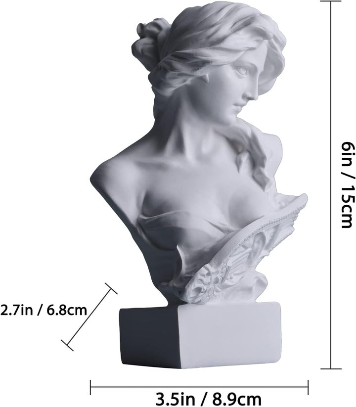 LCCCK 15.2 cm H Weiss Aphrodite Statue Skulptur, Harz Griechische Mythologie Büste Statue, für Koket