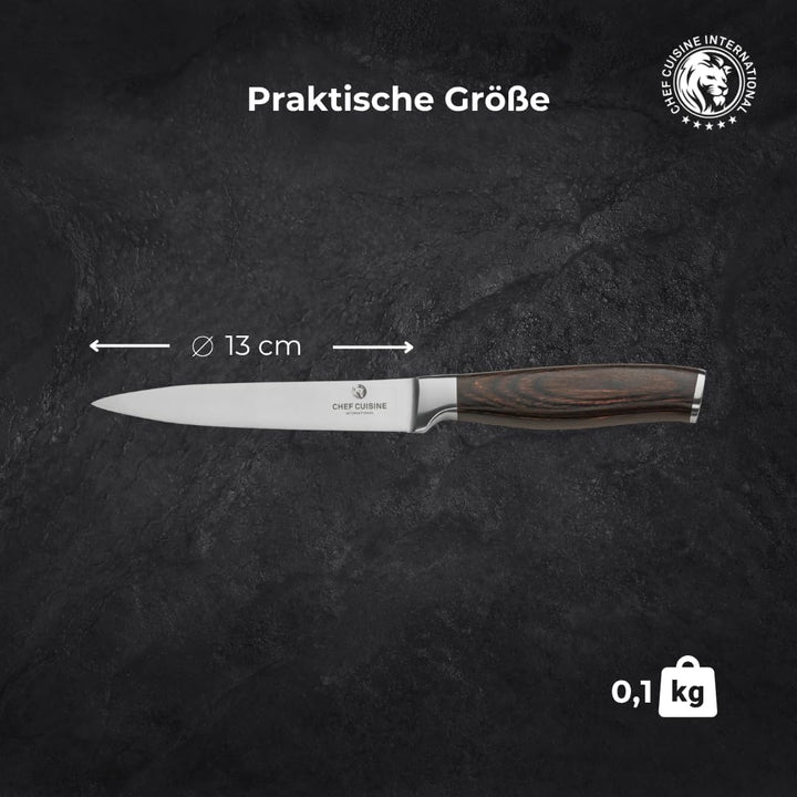 CHEF CUISINE Allzweckmesser, Rostfreier Klingenstahl, Geschmiedet, Handgeschliffen &amp; poliert, Fugenl