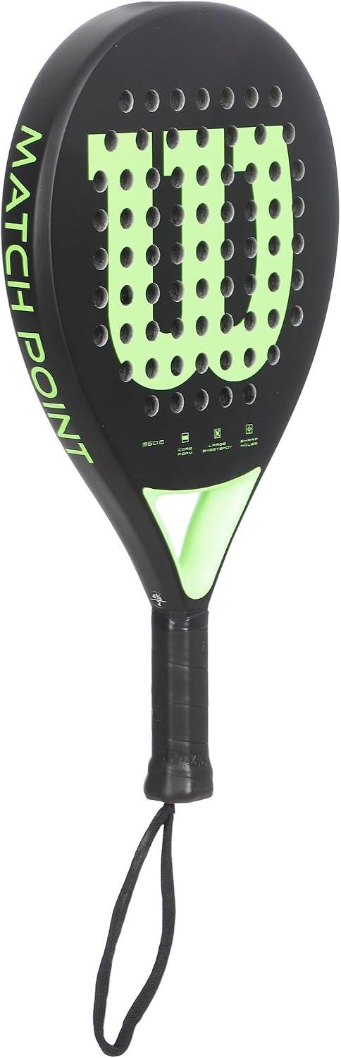 Wilson Match Point Padel Blk/Lime 2 Padelschläger 388g Unisex schwarz