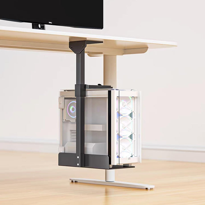 PC Halterung unter Schreibtisch, höhenverstellbar &amp; universell, platzsparende Aufhängung bis 30 kg T