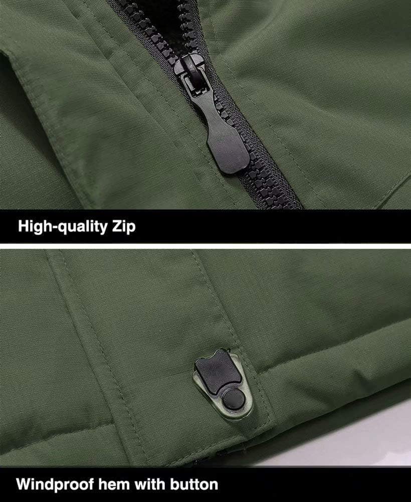 MAGCOMSEN Herren Winter Skijacke Fleece Gefüttert Jacke Outdoor Verdickt Softshelljacke Wasserdicht