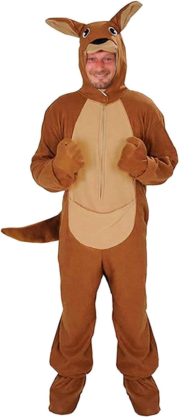 Känguru offen Einheitsgrösse XXXL - XXXXL - Super Size Kostüm Fasching Fastnacht für Personen bis 2,
