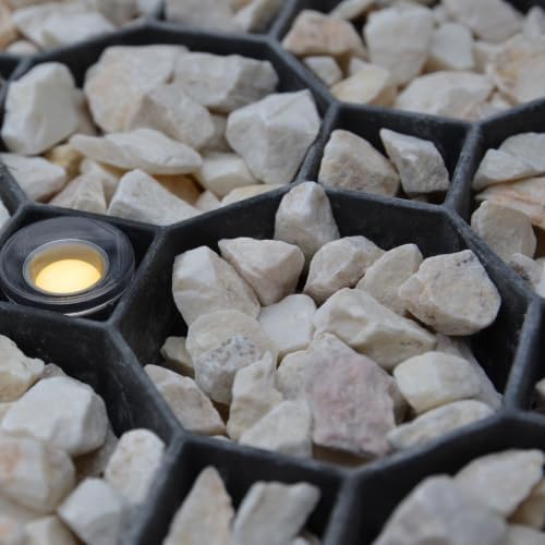 10 Stück ViD Rasengitter/Rasenwaben 50x50x4 cm, schwarz | Paddockplatten/Rasengitterplatten/Bodenwab