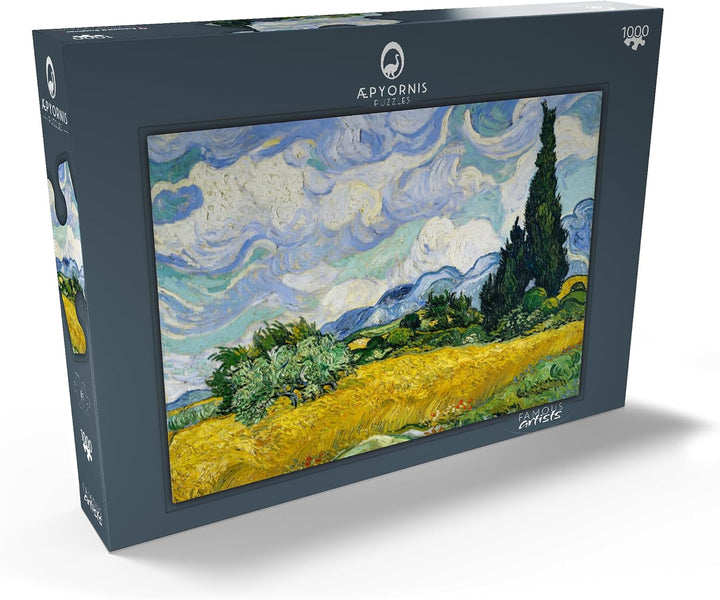 Wheat Field with Cypresses (1889) by Vincent Van Gogh - Premium 1000 Teile Puzzle - MyPuzzle Sonderk
