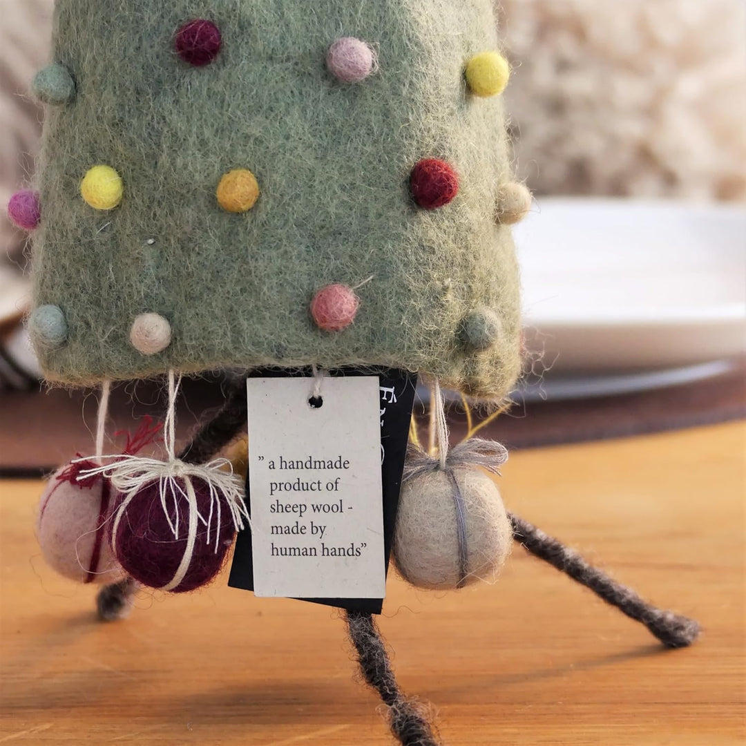Én Gry & SIF Mini-Weihnachtsbaum aus Filz, Weihnachtsdeko zum Hinstellen, Hand-Made, fair-Trade, ein