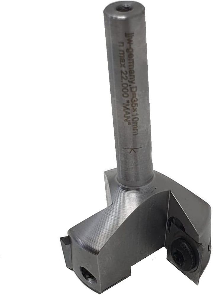 jjw-germany HM - Wendeplatten Planfräser Z=3 D= 35,0mm x 10,0mm Schaft 8,0mm Profi Planfräser für Ha