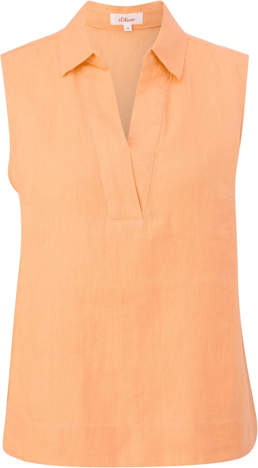 s.Oliver Damen Bluse ärmellos 38 Orange 2115, 38 Orange 2115
