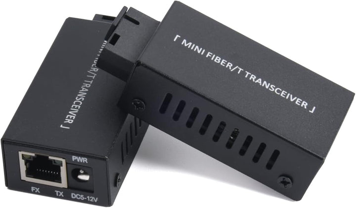 2 Stück Gigabit-Ethernet-Medienkonverter ,Gigabit-RJ-45-Anschluss, Gigabit-SC-Glasfaseranschluss, Er