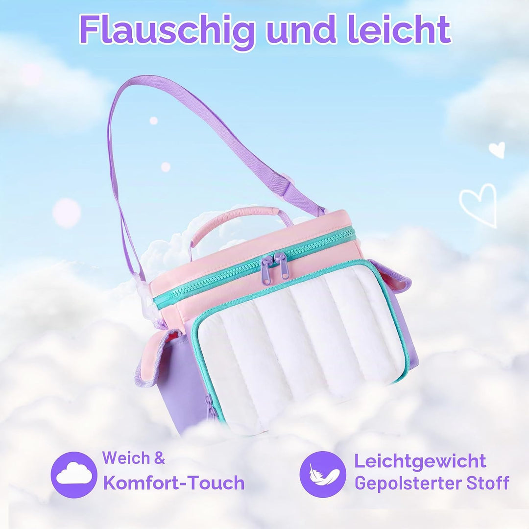 LoDrid Tasche Kompatibel mit Tonie Box 2/1, gepolsterte Tragetasche mit Abnehmbarer Trennwand und Sc