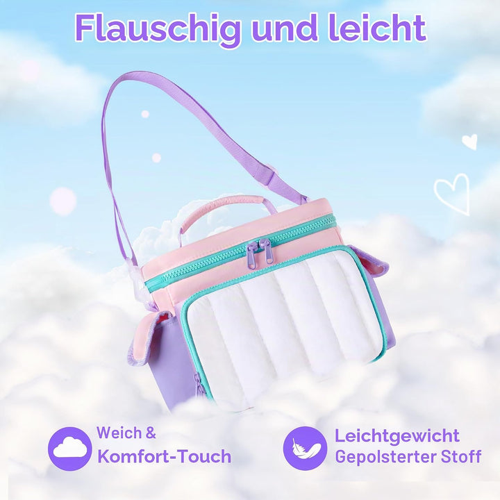 LoDrid Tasche Kompatibel mit Tonie Box 2/1, gepolsterte Tragetasche mit Abnehmbarer Trennwand und Sc