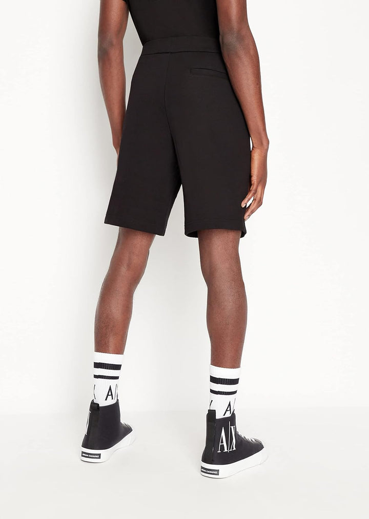 Armani Exchange Herren Icon, Side Logo Patch, Fronttaschen, Bermuda Shorts XS Schwarz, XS Schwarz