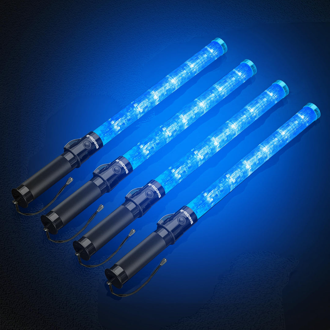 E-riding 4 Pack Verkehrsstab 21 Zoll Verkehrssteuerung Zauberstab mit 3 Blinkmodi &amp; Seitenclip, LED