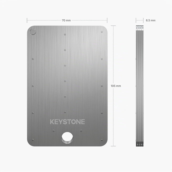 KEYSTONE Crypto Seed Speicher, Crypto Stahl Kapsel Metall Wallet, Cold Speicher Backup, 24 Wörter Bi