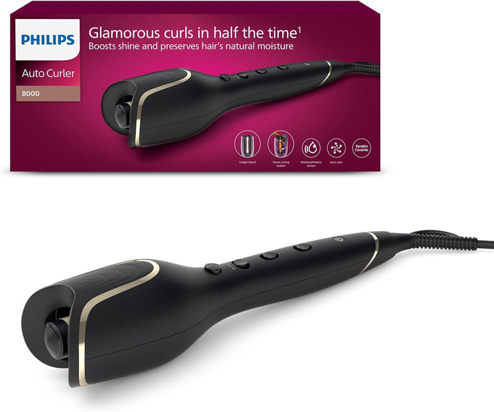 Philips StyleCare Prestige Automatischer Lockenstab mit innovativem System für Locken (Modell BHB876